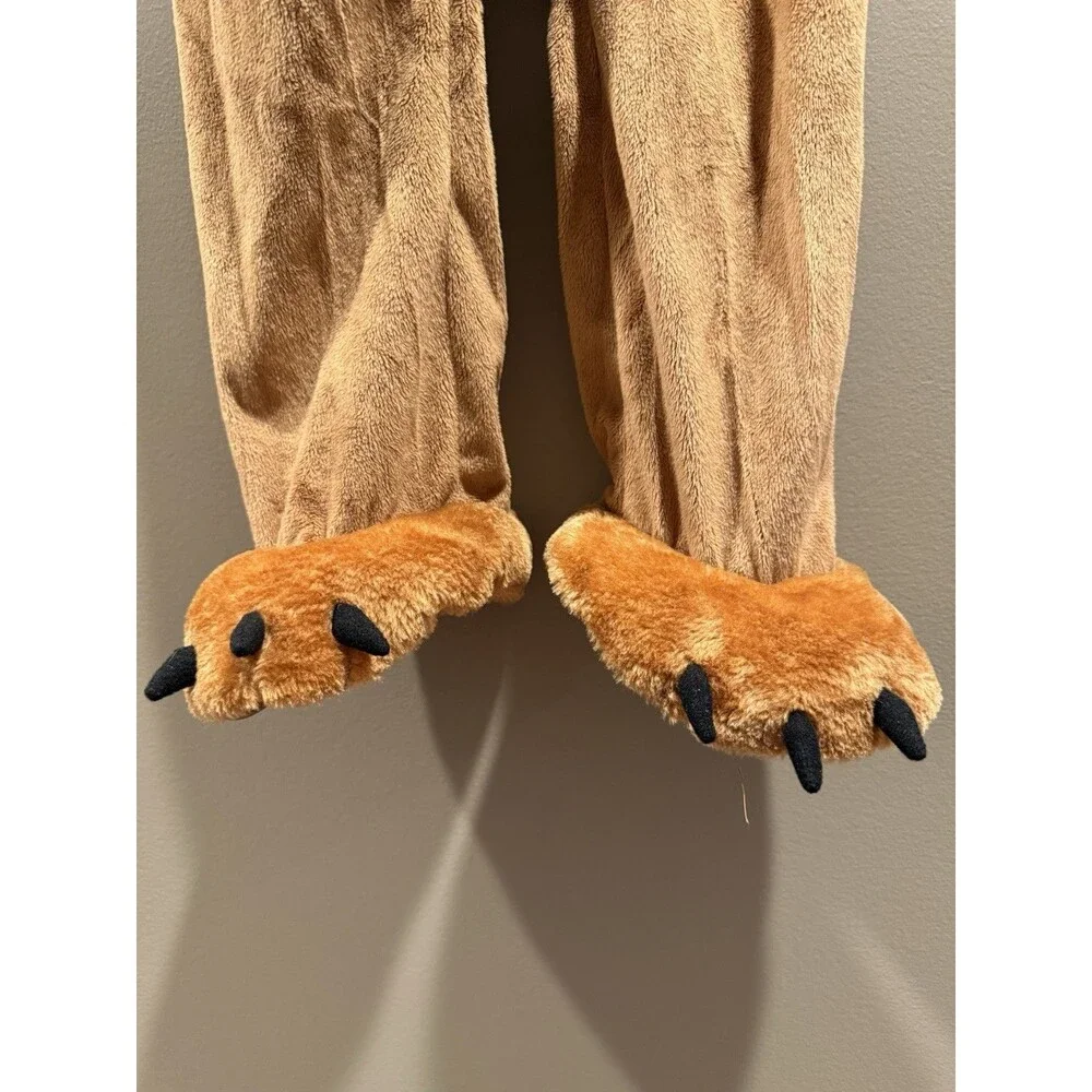 Just Pretend Kids Lion Costume Plush Jumpsuit Zipper Unisex Brown